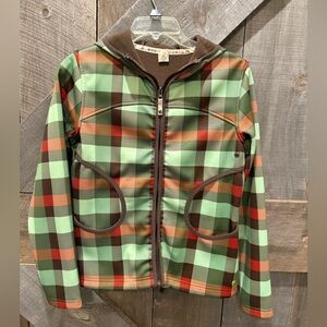 Burton Women’s Small Plaid Fleece Warm-up Jacket